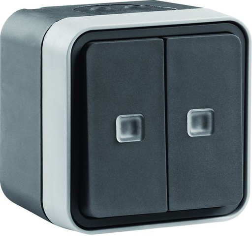 [HAG-WNC041] cubyko double va-et-vient lumineux saillie gris WNC041