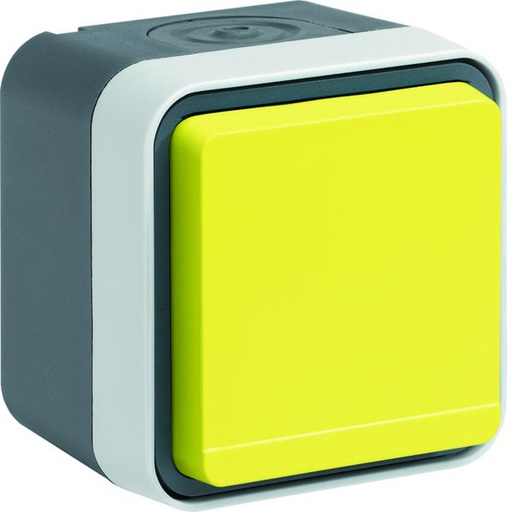 [HAG-WNC100J] Prise de courant 2P+T étanche cubyko IP55 jaune complète installation saillie WNC100J