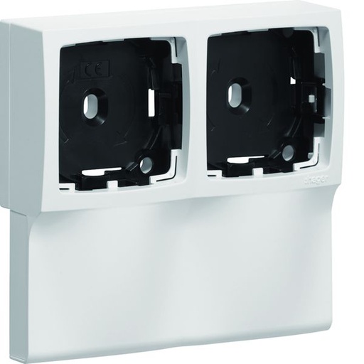[HAG-ATA125499016] Support double appareillage Legrand pour moulure Ateha ATA12/20x50 Blanc ATA125499016
