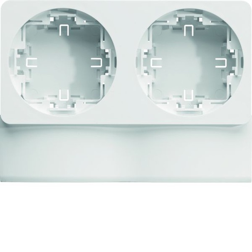 [HAG-ATA123929016] Support double appareillage Ateha pour moulure Ateha ATA12x20/30 Blanc ATA123929016