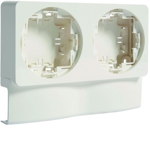 [HAG-ATA163929016] Support double appareillage Ateha pour moulure Ateha ATA16x30 Blanc ATA163929016