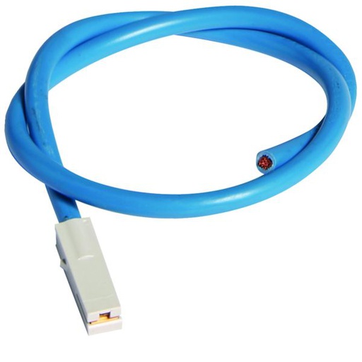 [HAG-KZ074] Câble de raccordement,500mm, bleu, 10mm²,avec fiche, pour Répartiteur multifiche KZ074