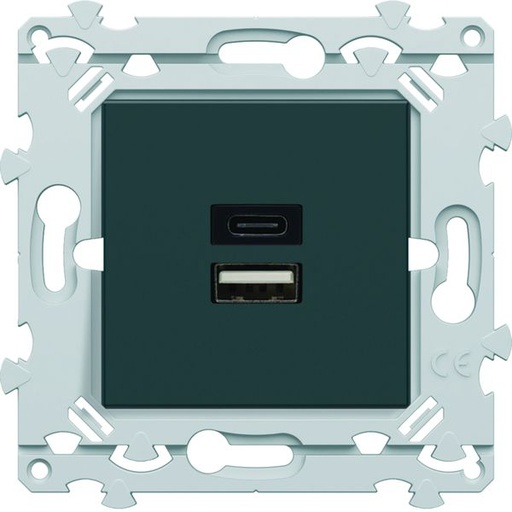 [HAG-WE113A] Chargeur Dble USB A+C anthracite WE113A