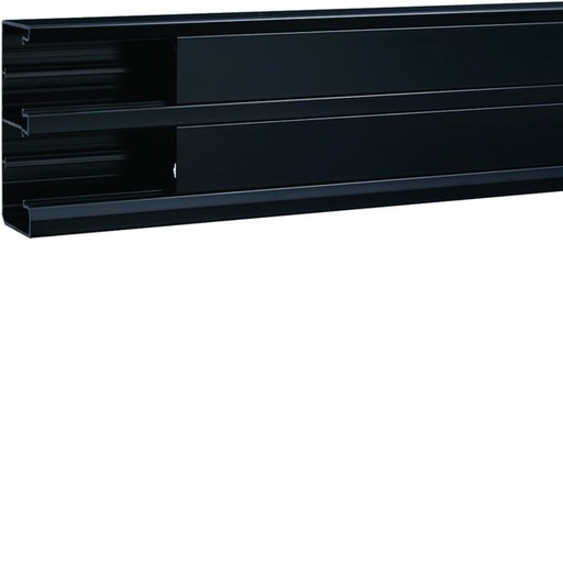 [HAG-GBD5013109011] Goulotte d'installation GBD 50x130mm 2 compartiments PVC Noire GBD5013109011