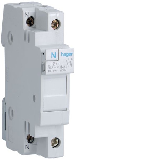 [HAG-L12701] Coupe-circuit 1P+N 25A 400V domestique 1M L12701