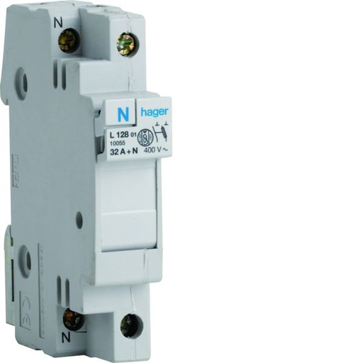 [HAG-L12801] Coupe-circuit 1P+N 32A 400V domestique 1M L12801