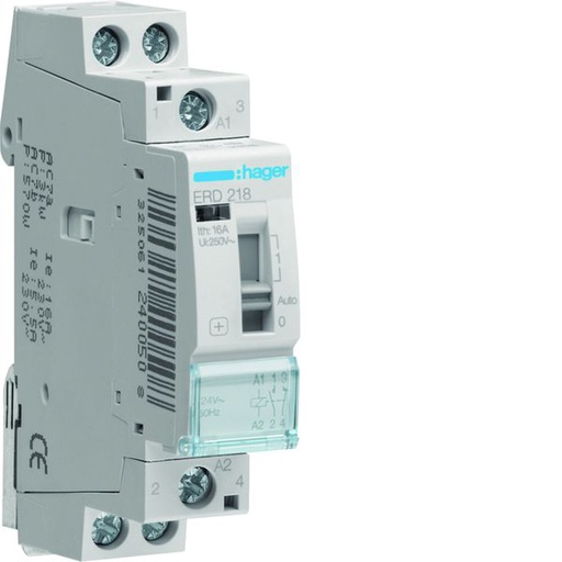 [HAG-ERD218] Relais de commande 16A, 1F+1O, 24V 1 module ERD218
