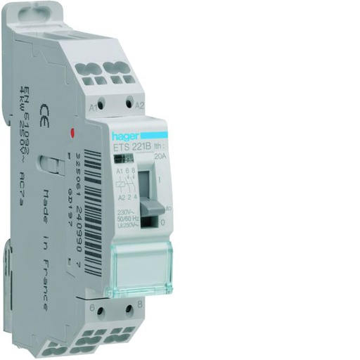 [HAG-ETS221B] Contacteur Jour-Nuit 20A 2F 1 module ETS221B
