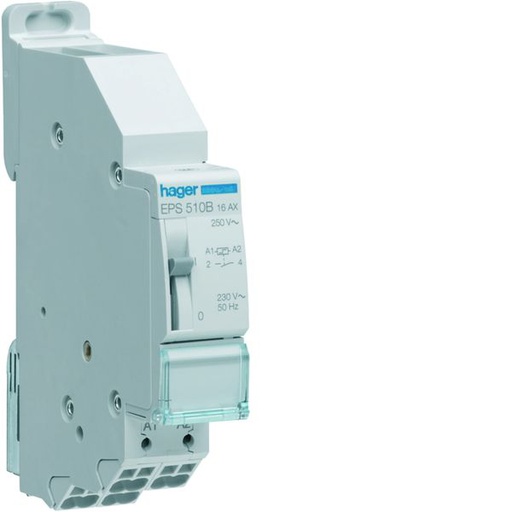 [HAG-EPS510B] Télérupteur 1F 230V Sans Vis avec passage de barre 16A 1 module EPS510B