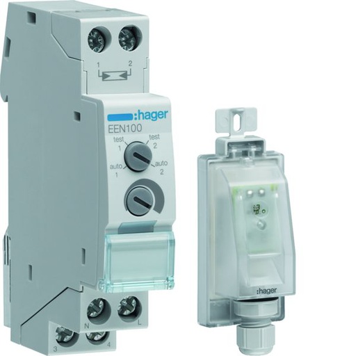 [HAG-EEN100] Interrupteur crépusculaire modulaire 1 voie avec cellule saillie EEN100