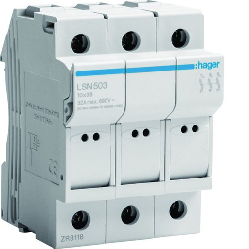 [HAG-LSN503] Coupe-circuit 3P 32A 690V L38 3 modules LSN503
