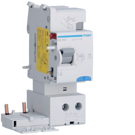 [HAG-BS264] Bloc différentiel 63A 300mA 2P type AC SEL à bornes alignées BS264