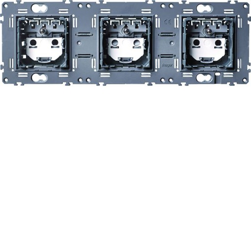 [HAG-WXF133] Prise de courant affleurant gallery 2P+T triple pré cablées WXF133