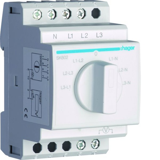[HAG-SK602] Commutateur de voltmètre 7 positions SK602