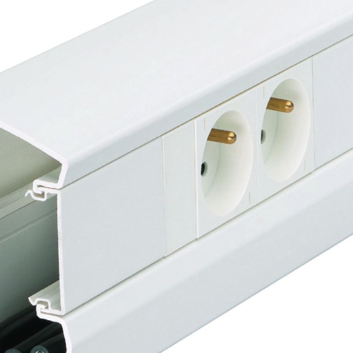 [HAG-GBD5010009016] Goulotte d'installation GBD 50x100mm 1 compartiment PVC blanc GBD5010009016