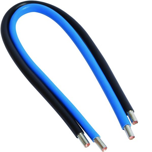 [HAG-KC025] Jeu 2 conducteurs 25 mm² (bleu + noir) longueur 450 mm KC025