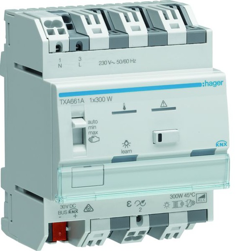 [HAG-TXA661A] Module KNX 1 sortie variation éclairage 300W / voie, EASY / ETS TXA661A