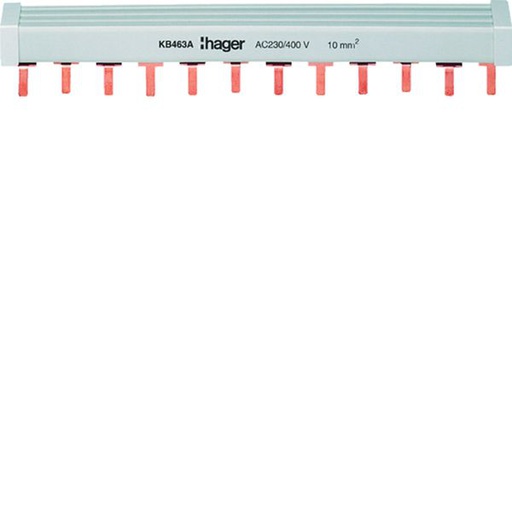 [HAG-KB480B] Barre de pontage 3P+N 80A à languette 16mm² 14modules KB480B