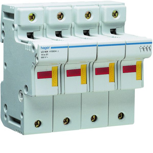 [HAG-LS604] Coupe circuit 3P+N 50A 690V L51 accessoriable 6 modules LS604