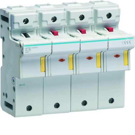[HAG-LS704] Coupe circuit 3P+N 125A 690V L58 accessoriable 8 modules LS704