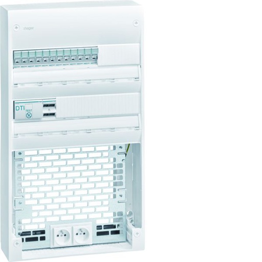 [HAG-TN435] Coffret VDI Gamma+ 2 rangées 36 modules 12xRJ45 + platine Grade 3TV TN435