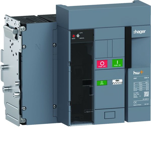 [HAG-HW1E416DE] Disjoncteur Ouvert HW1 66kA 1600A 4P Débrochable pour TU sentinel Energy HW1E416DE