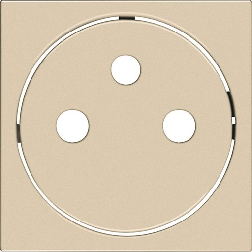 [HAG-WXD106D] Enjoliveur Gallery prise de courant affleurante 2P+T, finition Dune WXD106D