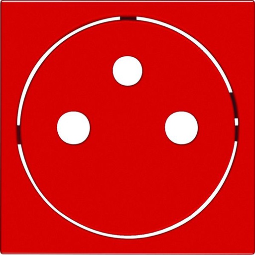 [HAG-WXD106R] Enjoliveur Gallery prise de courant affleurante 2P+T, finition Rouge WXD106R