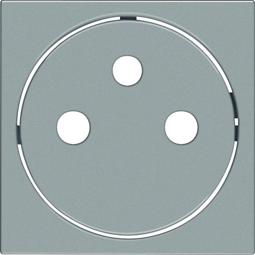 [HAG-WXD106T] Enjoliveur Gallery prise de courant affleurante 2P+T, finition Titane WXD106T