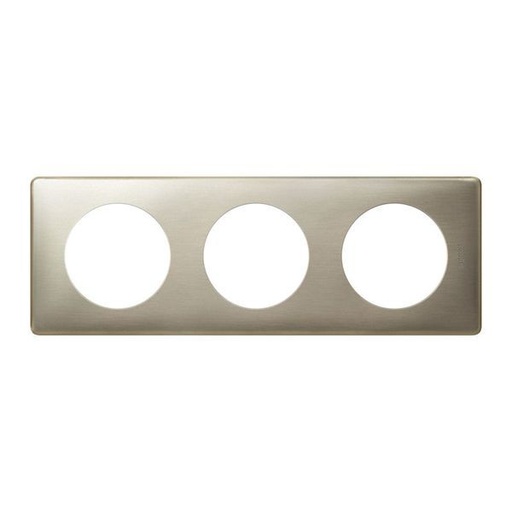 [LEG099862] Plaque N3 3 Postes (6 Mod) Titane Diy legrand 099862