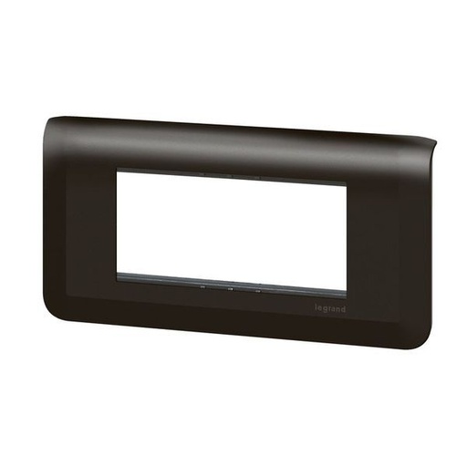 [LEG099484] Mosaic Support + Plaque 4 Modules Montage Horizontal Noir Ma legrand 099484