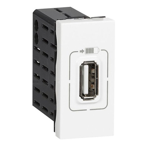 [LEG077591] Chargeur Usb Mosaic Type-A 1,1A 5,5W 1 Module Blanc legrand 077591