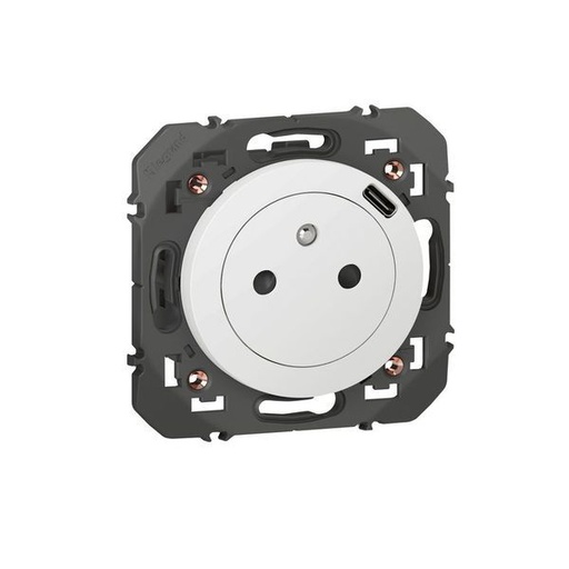 [LEG600341] Dooxie Prise De Courant + Chargeur Usb Type C 1 Poste Blanc legrand 600341