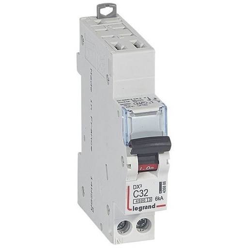 [LEG406886] Dnx3 Disjoncteur 1P+Ng C32 4500A/6Ka Auto legrand 406886