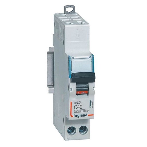 [LEG406887] Dnx3 Disjoncteur 1P+Ng C40 4500A/6Ka Auto legrand 406887