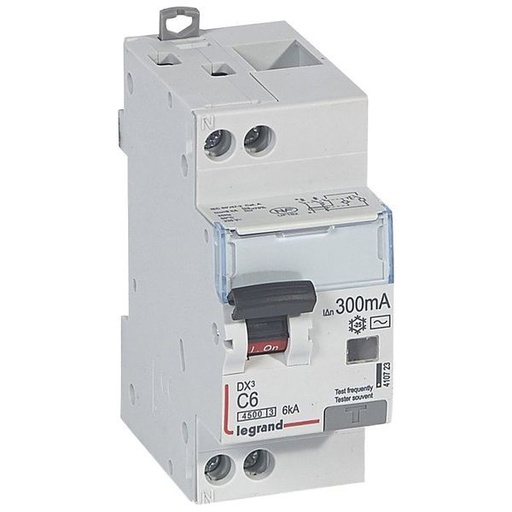 [LEG410723] Disjoncteur Diff Dx³ 4500 Vis/Vis U+N 230V~ 6A Typeac 30 legrand 410723