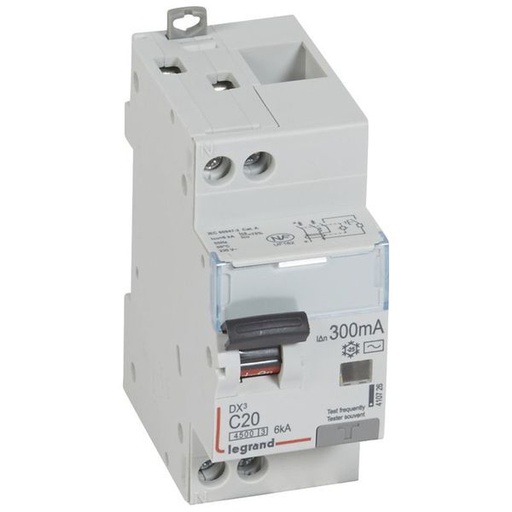 [LEG410726] Disjoncteur Diff Dx³ 4500 Vis/Vis U+N 230V~ 20A -Typeac 30 legrand 410726
