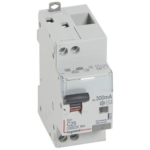 [LEG410727] Disjoncteur Diff Dx³ 4500 Vis/Vis U+N 230V~ 25A -Typeac 30 legrand 410727