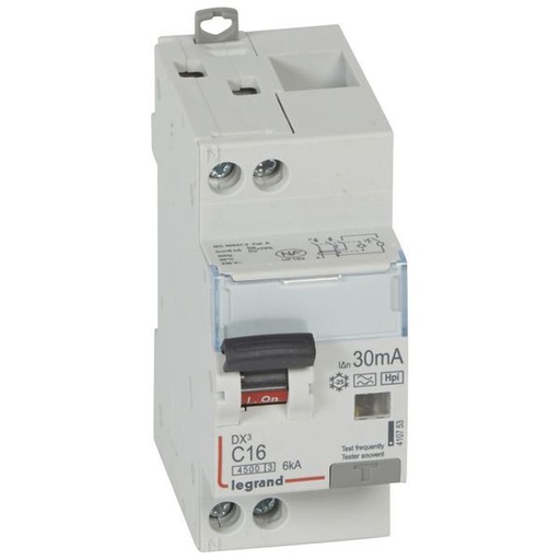 [LEG410753] Disjoncteur Diff Dx³ 4500 -Vis/Vis- U+N 230V~ 16A- Typef-30M legrand 410753