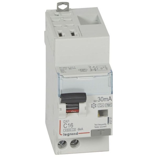 [LEG410761] Disjoncteur Diff Dx³ 4500 Auto/Vis- U+N 230V~ 16A- Typef-30M legrand 410761