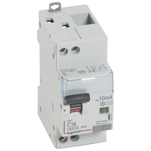 [LEG410779] Dx3 Disj Differentiel 1P+Ng C 16A 6000A/ 10Ka Ac 10Ma 2 Modu legrand 410779