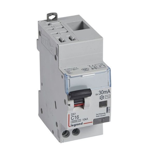 [LEG410801] Disjoncteur Diff Dx³ 6000 -Auto/Vis-U+N 230V~-16A-Typeac-30M legrand 410801