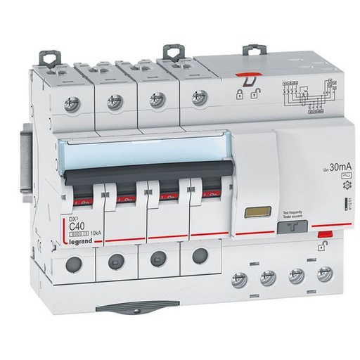 [LEG411201] Disjoncteur Diff Dx³ 6000 -Vis/Auto-4P-400V~-40A-Typeac-30Ma legrand 411201
