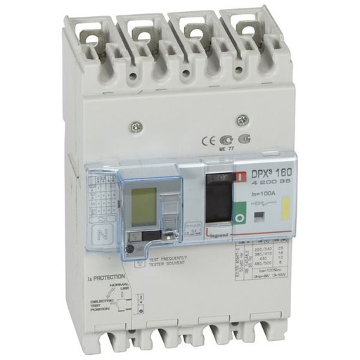 [LEG420035] Disjoncteur Magnétothermique Différentiele Dpx³160 Icu 16Ka legrand 420035