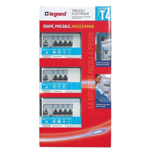 [LEG093057] Tableau Électrique Équipé Drivia Spécial Pour Logement T4 legrand 093057