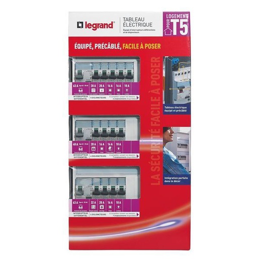 [LEG093058] Tableau Électrique Équipé Drivia Spécial Pour Logement T5 legrand 093058