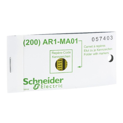 [SCHAR1MB01F] AR1 - repère encliquetable - jaune - caractère F AR1MB01F