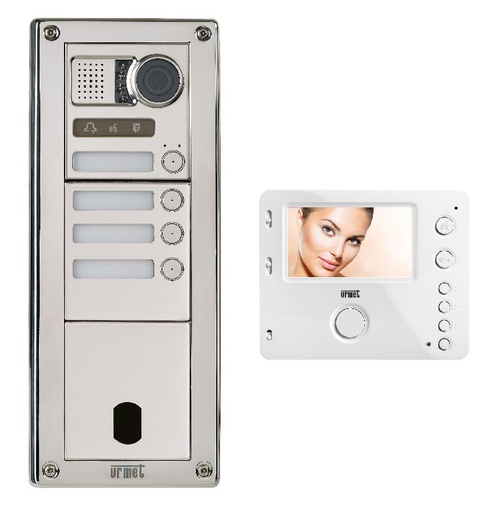 [URMKVSI83/04] Kit Video Sinth Inox 4 Bp 2V Urmet KVSI83/04