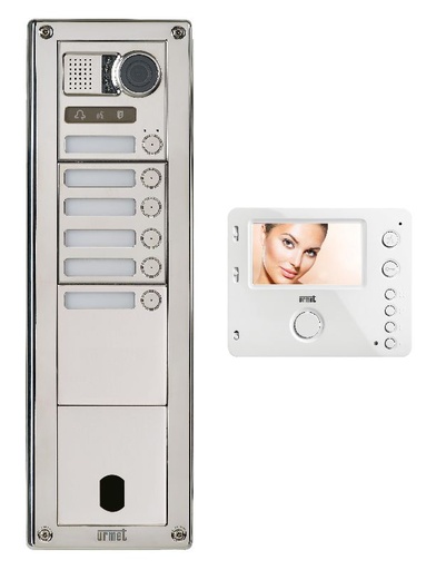 [URMKVSI83/06] Kit Video Sinth Inox 6 Bp 2V Urmet KVSI83/06