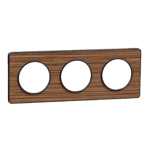 [SCHS540806P4] Odace Touch, plaque Bois Zeb avec liseré Anth 3 po S540806P4